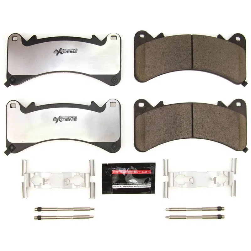 Z36-1910 – POWERSTOP Brake Pad, FMSI Number D1910 Carbon-Fiber Ceramic Brake Pads Set Of 4 With Premium Stainless Ste...